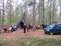 Nokipannu kahvit kodalla..