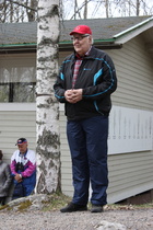 Piirin puheenjohtaja Kimmo Reponen piti myös puheen..